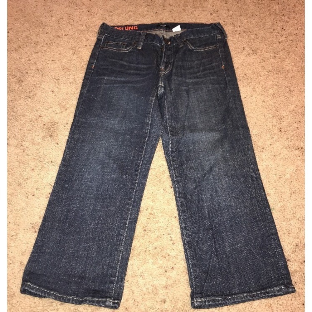 Women's J Crew Hip Slung Capri Jeans‎ leg Stretch jeans Size 27